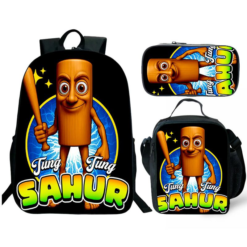 brainrot Backpack and Lunch box school bag Waterproof Bookbag Laptop bag Travel bag Kids Gifts Idea