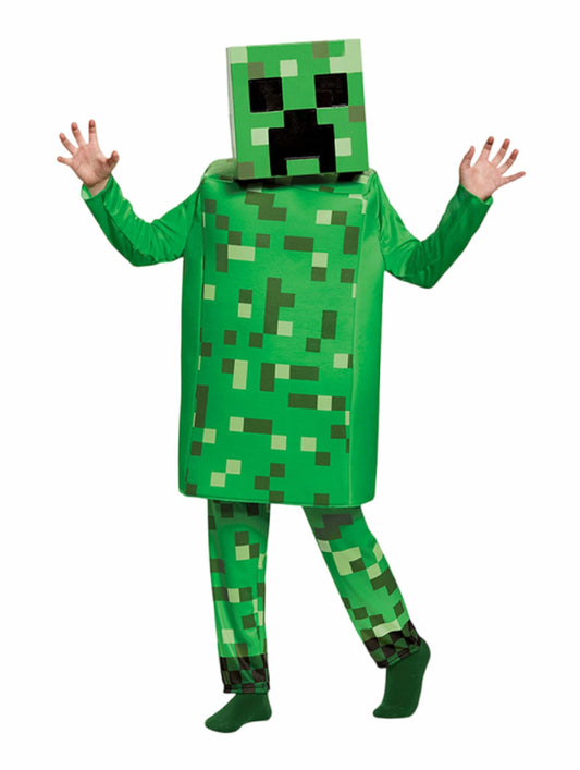 Minecraft Creeper Costume - Kids Halloween Outfit Ages 3-8
