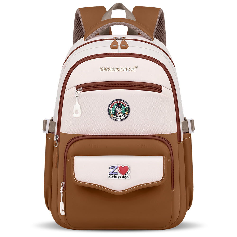 Premium Student School Backpack - Waterproof Lightweight Book Bag 17.7"×7.1"×12.2"