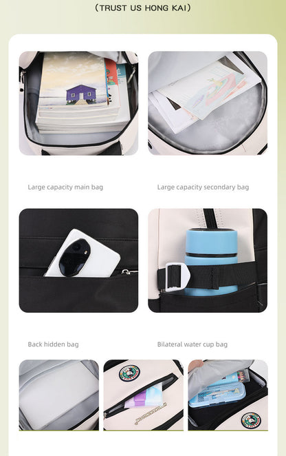 Premium Student School Backpack - Waterproof Lightweight Book Bag 17.7"×7.1"×12.2"