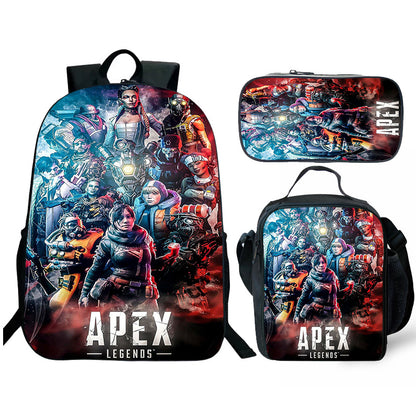 Apex Legends  Backpack and Lunch box school bag Waterproof Bookbag Laptop bag Travel bag Kids Gifts Idea