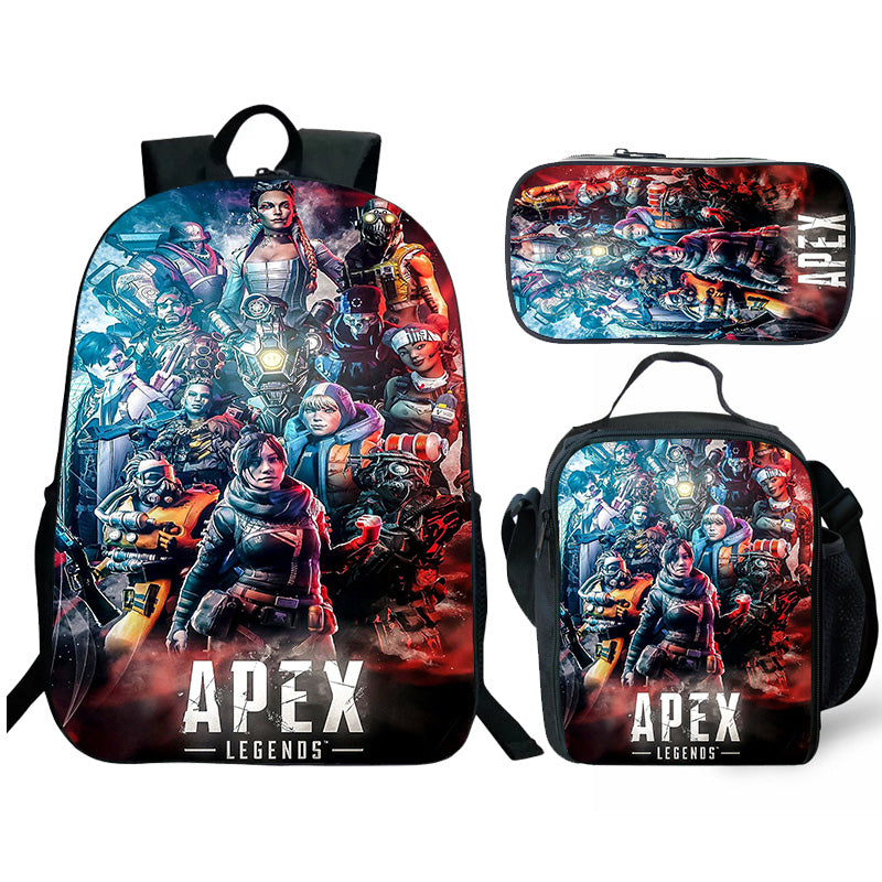 Apex Legends  Backpack and Lunch box school bag Waterproof Bookbag Laptop bag Travel bag Kids Gifts Idea