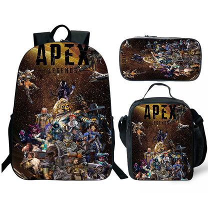Apex Legends  Backpack and Lunch box school bag Waterproof Bookbag Laptop bag Travel bag Kids Gifts Idea