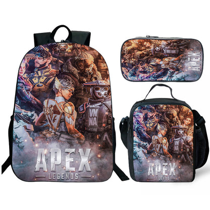 Apex Legends  Backpack and Lunch box school bag Waterproof Bookbag Laptop bag Travel bag Kids Gifts Idea