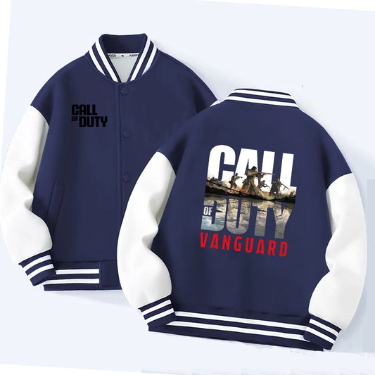 Call of Duty Vanguard Varsity Jacket - Gaming Baseball Bomber Coat Navy Blue