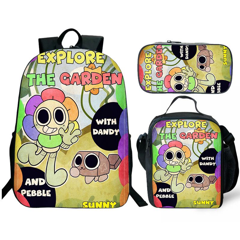 Dandy's World Backpack and Lunch box school bag Waterproof Bookbag Laptop bag Travel bag Kids Gifts Idea