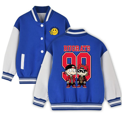 Kids baseball jacket cartoon printed jacket
