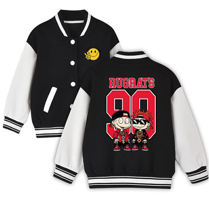 Kids baseball jacket cartoon printed jacket