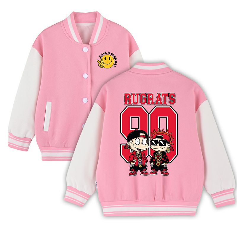 Kids baseball jacket cartoon printed jacket