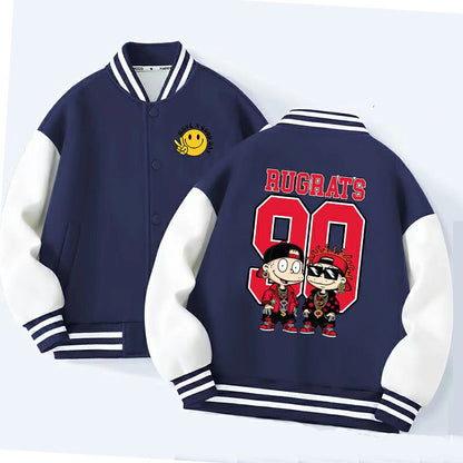 Kids baseball jacket cartoon printed jacket