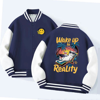 Kids Varsity Jacket Girls Boys Baseball Jacket Bomber Coat School Jackets with Pocket