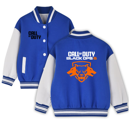 Call of Duty Black Ops Varsity Jacket - Gaming Baseball Bomber Coat with Wolf Logo