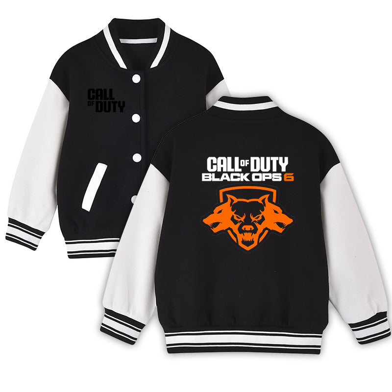 Call of Duty Black Ops Varsity Jacket - Gaming Baseball Bomber Coat with Wolf Logo