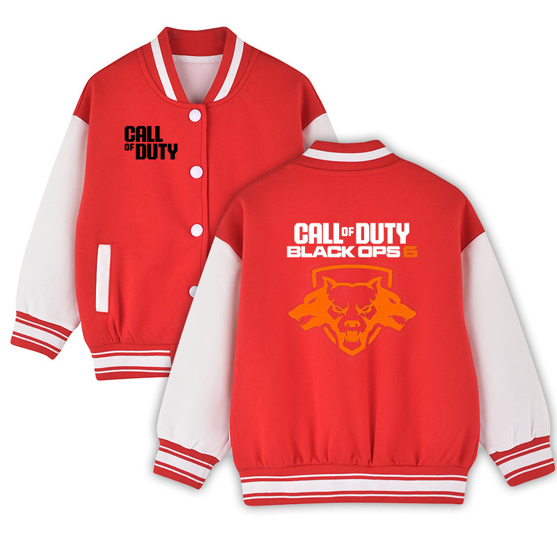 Call of Duty Black Ops Varsity Jacket - Gaming Baseball Bomber Coat with Wolf Logo