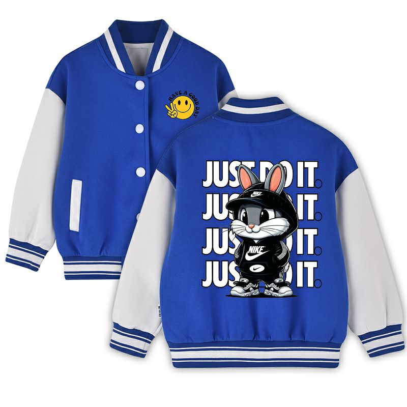 Youth Varsity Jacket Boys Girls - Retro Baseball Bomber Coat School Uniform Style