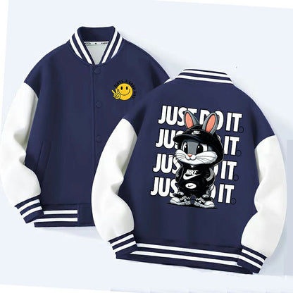 Youth Varsity Jacket Boys Girls - Retro Baseball Bomber Coat School Uniform Style