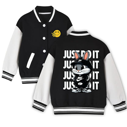 Youth Varsity Jacket Boys Girls - Retro Baseball Bomber Coat School Uniform Style
